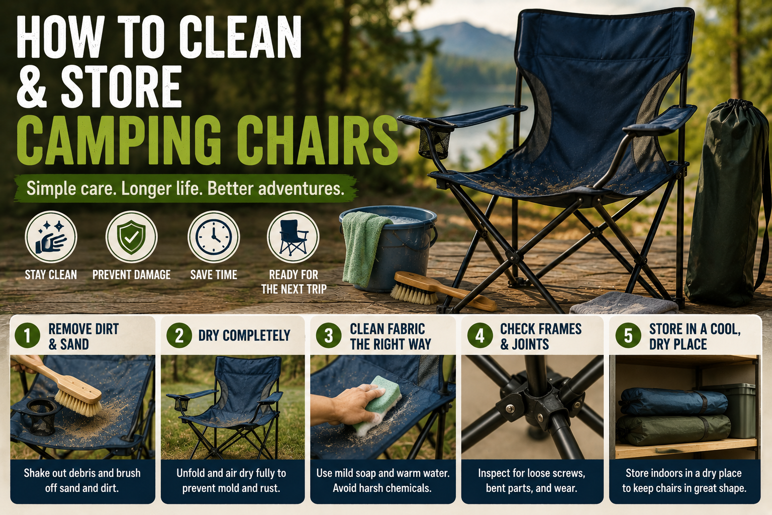 How to Clean and Store Camping Chairs Properly