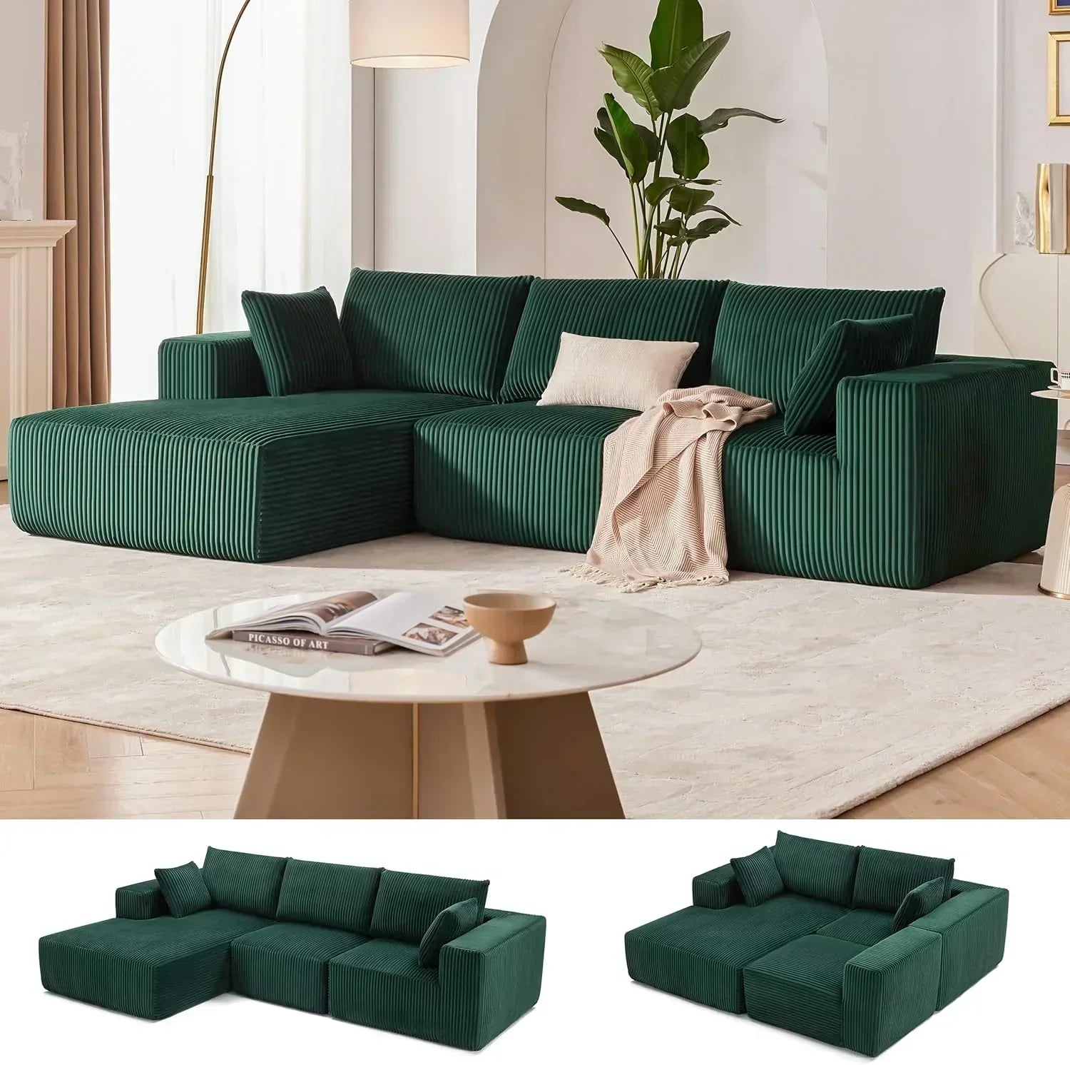 108 inch sectional sofa cloud sectional sofa with deep seat modern sectional L shaped sofa wourant