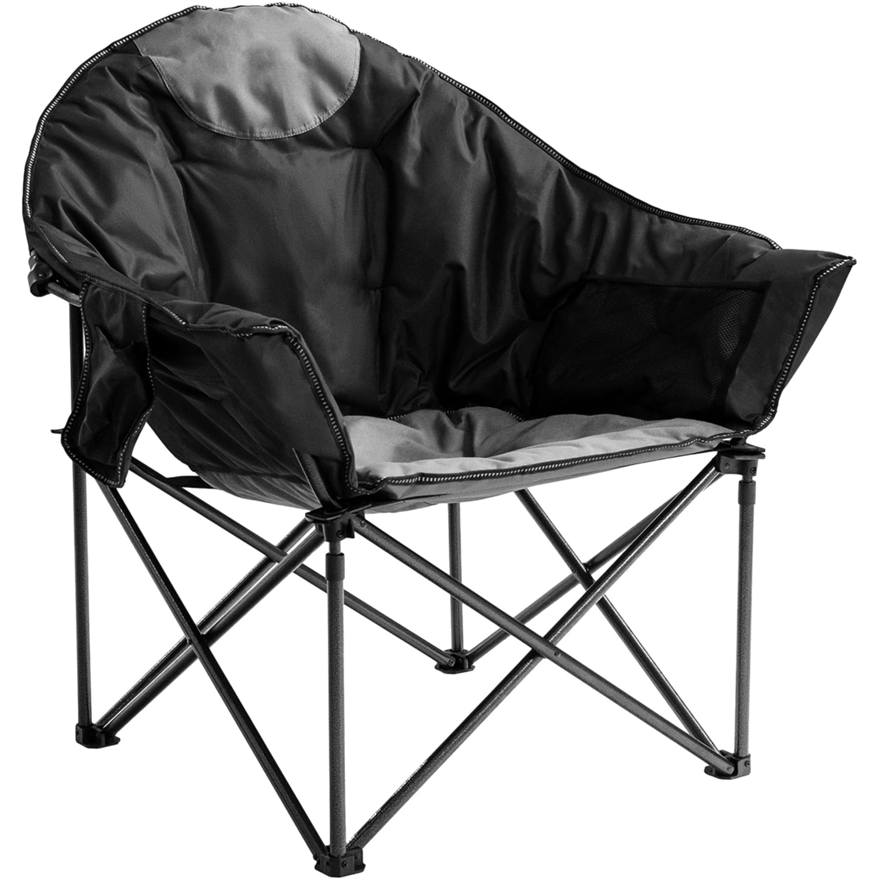 Oversized Heavy Duty Moon Saucer Camping Chair 500 lbs with Cup Holder Storage Pocket and Carry Bag