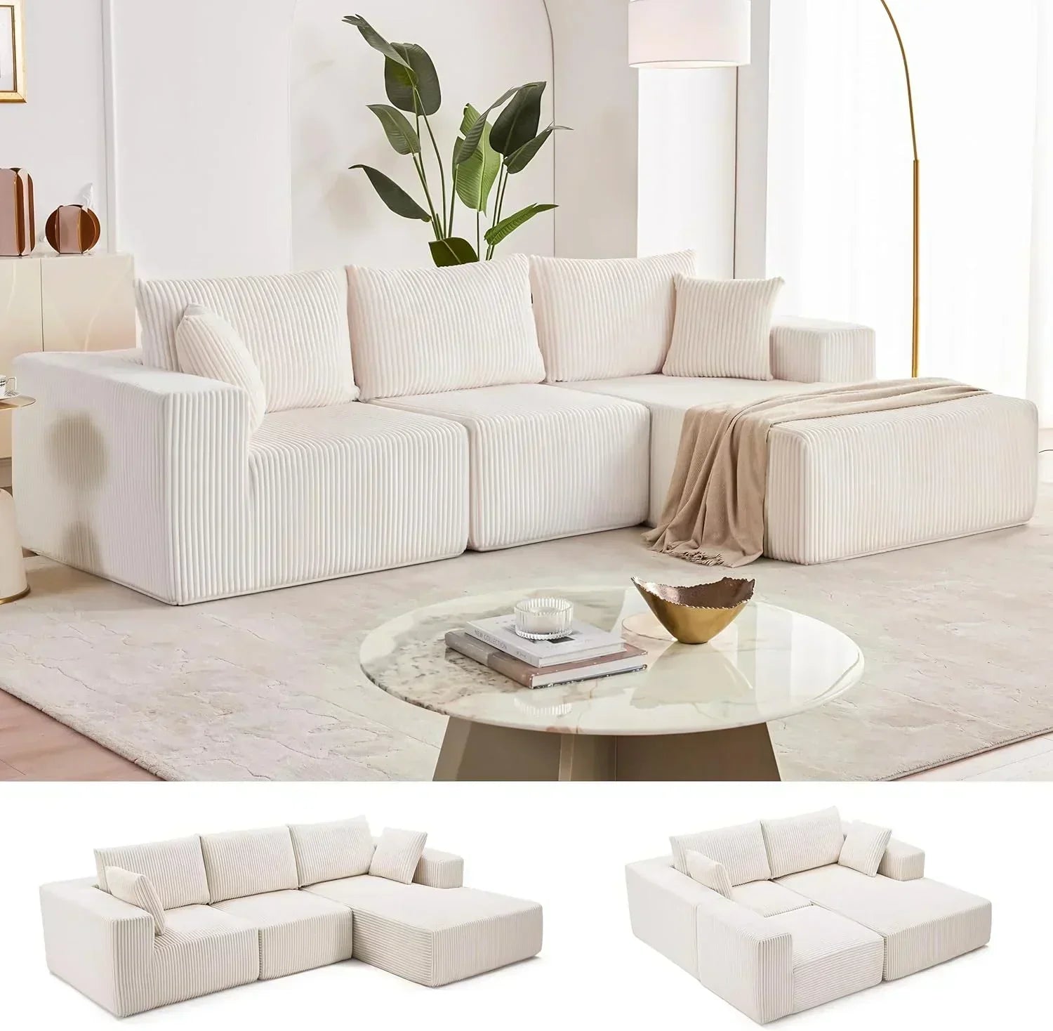 108 inch sectional sofa cloud sectional sofa with deep seat modern sectional L shaped sofa wourant