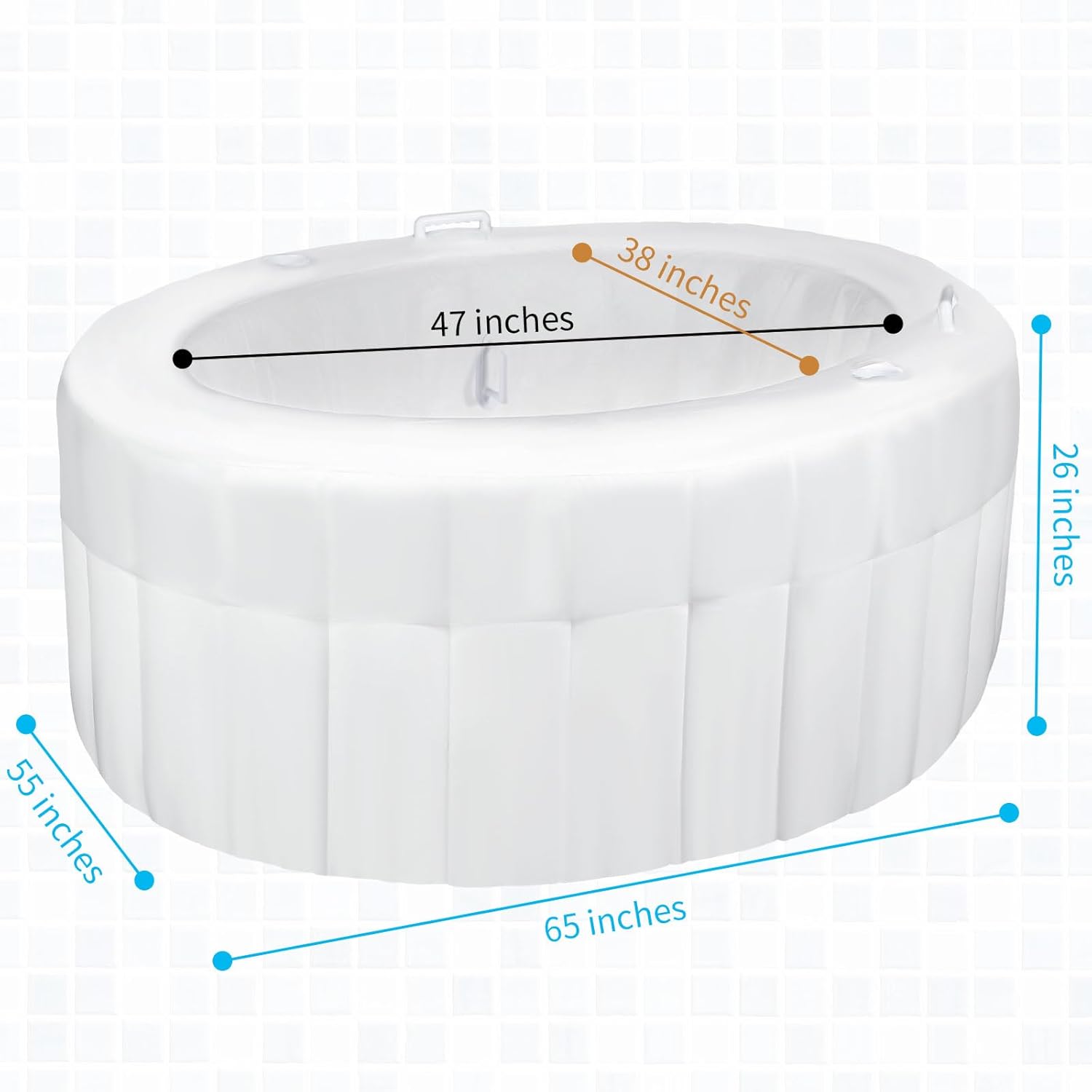 1 Set Birth Pool with Liner Including 1 Inflatable Home Birthing Pool 1 Liner Birthing Tub White Water Birth Tub for Labor Expectant Mothers Doula Midwife Supplies 65 L x 55 W x 26 H woonhhop