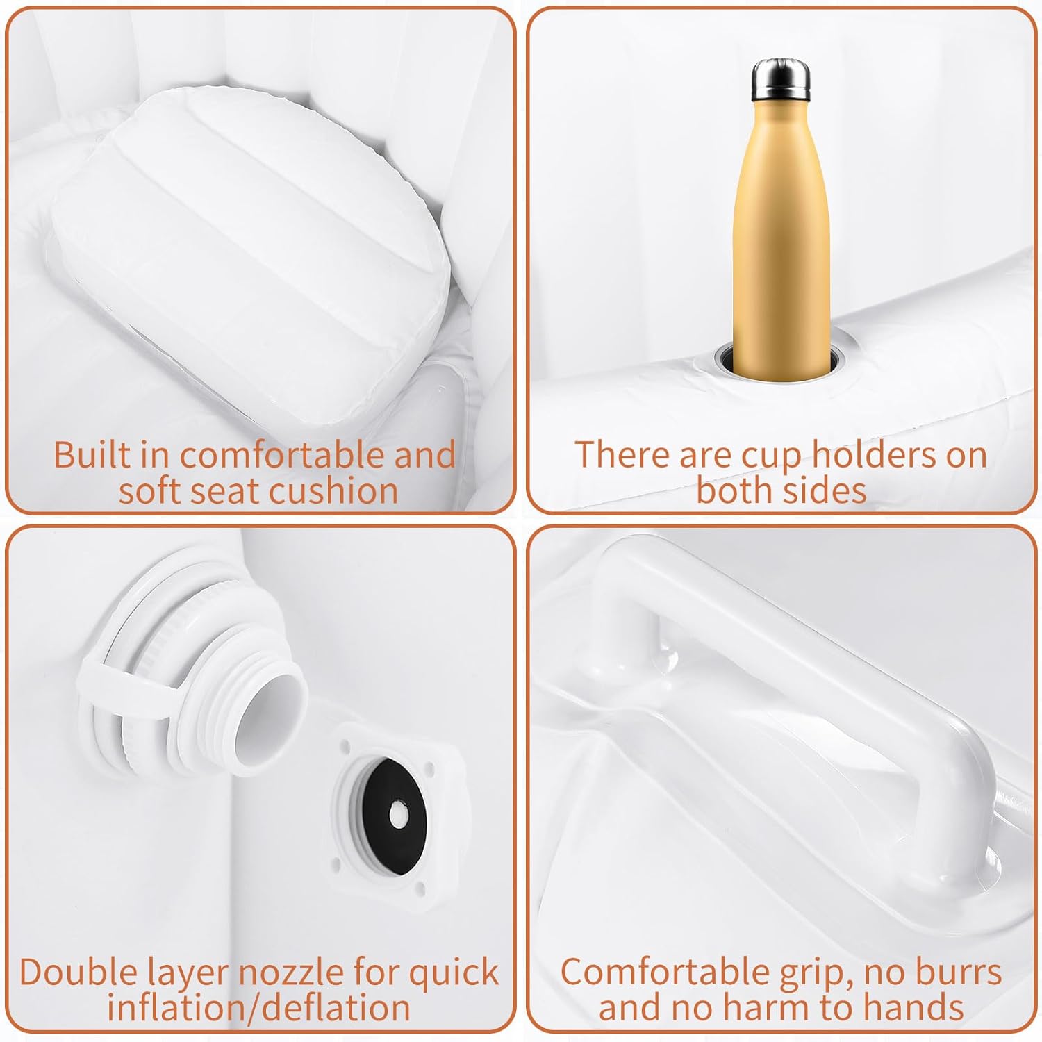 1 Set Birth Pool with Liner Including 1 Inflatable Home Birthing Pool 1 Liner Birthing Tub White Water Birth Tub for Labor Expectant Mothers Doula Midwife Supplies 65 L x 55 W x 26 H woonhhop