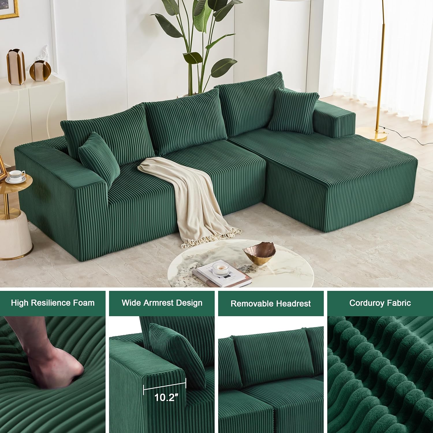 108 inch sectional sofa cloud sectional sofa with deep seat modern sectional L shaped sofa wourant